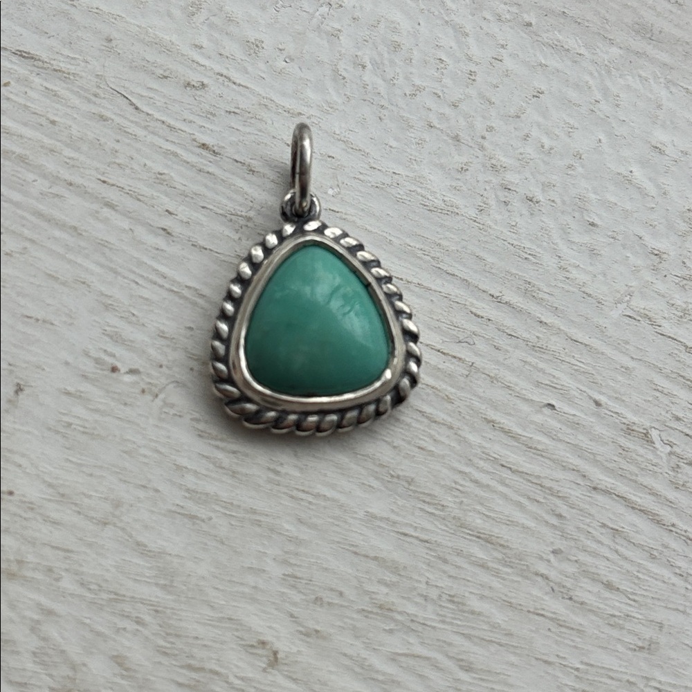 Retired New James Avery Turquoise Pendant! Sterling beautiful!
